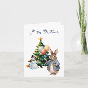 Cartes Pour Fêtes Annuelles l'arbre de Noël de Pierre le Lapin