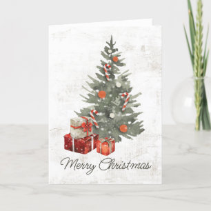 Cartes Pour Fêtes Annuelles L'Arbre de Noël présente Joyeux Sucre de canne de