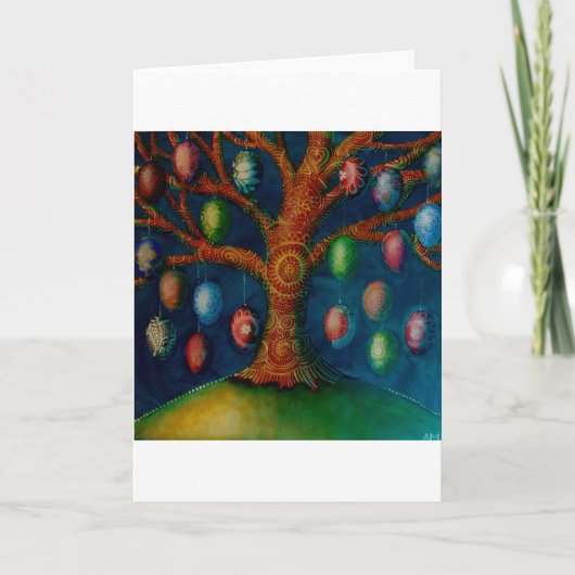 Cartes Pour Fêtes Annuelles L'arbre de Pâques (Devant)