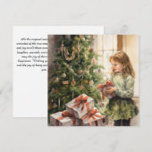 Cartes Pour Fêtes Annuelles L'Arbre Donneur (Devant / Derrière)