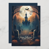 Cartes Pour Fêtes Annuelles L'architecture nomale dans le cimetière (Devant / Derrière)