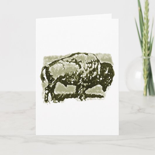 Cartes Pour Fêtes Annuelles L'art Buffalo (Devant)