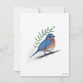 Cartes Pour Fêtes Annuelles L'art des oiseaux bleus (Devant)