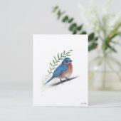 Cartes Pour Fêtes Annuelles L'art des oiseaux bleus (Debout devant)