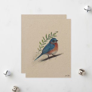 Cartes Pour Fêtes Annuelles L'art des oiseaux bleus