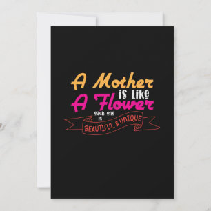 Cartes Pour Fêtes Annuelles L'art d'une mère est comme une fleur