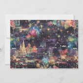 Cartes Pour Fêtes Annuelles Las Vegas Noël & Nouvel An en aquarelles (Devant)