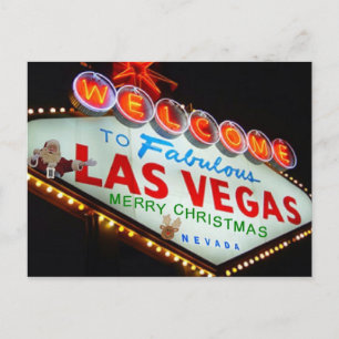Cartes Pour Fêtes Annuelles Las Vegas Père Noël/carte postale Joyeux Noël de
