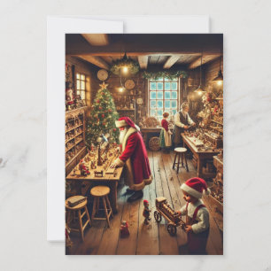 Cartes Pour Fêtes Annuelles L'Atelier Magique du Père Noël
