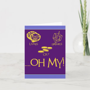 Cartes Pour Fêtes Annuelles Latkes and Dreidels and Gelt