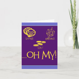 Cartes Pour Fêtes Annuelles Latkes and Dreidels and Gelt