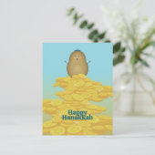 Cartes Pour Fêtes Annuelles Latkes et Gelt Hanoukka Card (Debout devant)