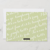 Cartes Pour Fêtes Annuelles Laughing all the Way Sage 2 Photo Holiday Card (Dos)