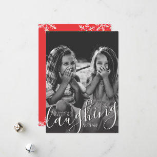 Cartes Pour Fêtes Annuelles Laughing All Way Bonnes Fêtes Photo
