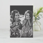 Cartes Pour Fêtes Annuelles Laughing All Way Joyeuses Fêtes d'or Photo (Debout devant)