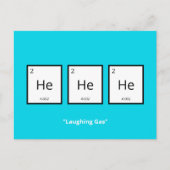Cartes Pour Fêtes Annuelles Laughing Gas Helium | Humoristique Science Pun Hol (Devant)