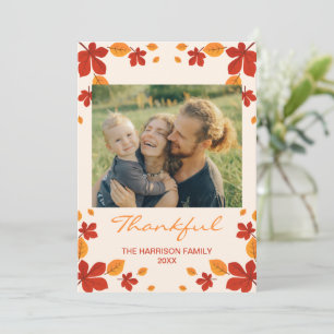 Cartes Pour Fêtes Annuelles L'Automne Chic quitte Thanksgiving Photo
