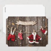 Cartes Pour Fêtes Annuelles Lave-père Noël (Devant / Derrière)