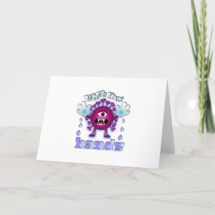 Cartes Pour Fêtes Annuelles Lave-toi les mains