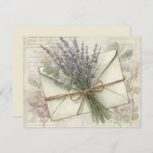 Cartes Pour Fêtes Annuelles Lavender  (Devant / Derrière)