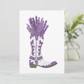 Cartes Pour Fêtes Annuelles Lavender Cowboy Boot (Debout devant)