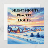 Cartes Pour Fêtes Annuelles L'aventure paisible de l'hiver (Devant / Derrière)