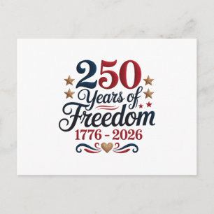 Cartes Pour Fêtes Annuelles Le 250e anniversaire de l'Amérique