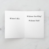 Cartes Pour Fêtes Annuelles Le baiser de l'hiver (Intérieur)