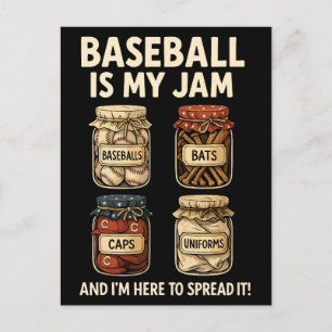 Cartes Pour Fêtes Annuelles Le baseball est ma confiture – Création sportive a