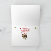 Cartes Pour Fêtes Annuelles Le basset a l'esprit de Noël (Intérieur)