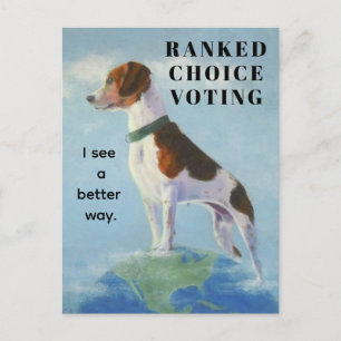 Cartes Pour Fêtes Annuelles Le beagle fait la promotion du vote par choix nomi