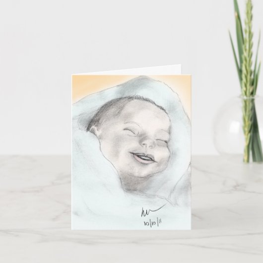Cartes Pour Fêtes Annuelles Le bébé (Devant)