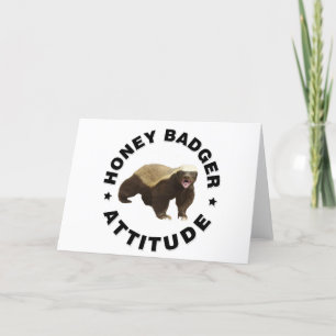 Cartes Pour Fêtes Annuelles Le blaireau de miel a une attitude