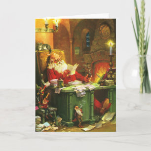 Cartes Pour Fêtes Annuelles Le bon vieux père noël