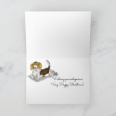 Cartes Pour Fêtes Annuelles Le bonheur est un Noël chiot chaud (Intérieur)