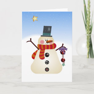 Cartes Pour Fêtes Annuelles Le bonhomme de neige