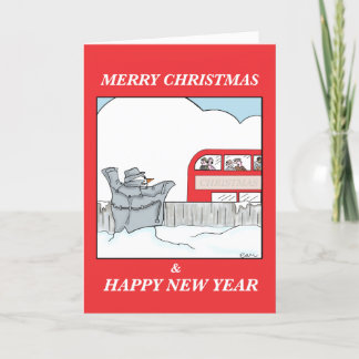 Cartes Pour Fêtes Annuelles Le bonhomme de neige instantané