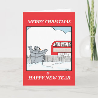 Cartes Pour Fêtes Annuelles Le bonhomme de neige instantané