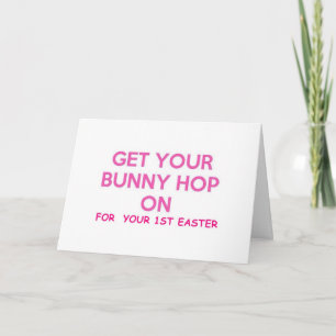 CARTES POUR FÊTES ANNUELLES LE BUNNY DE PÂQUES/JE DIT HEUREUX PREMIER PÂQUES