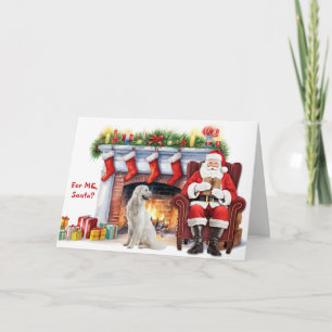 Cartes Pour Fêtes Annuelles Le cadeau de Noël de Santa Kuvasz Dog Christmas