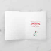 Cartes Pour Fêtes Annuelles Le cadeau de Noël de Snowman (Intérieur)