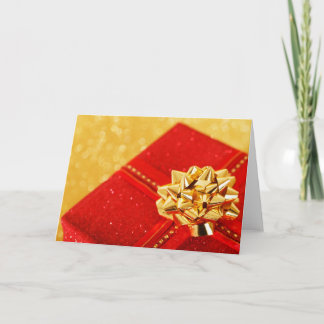 Cartes Pour Fêtes Annuelles Le cadeau de Noël rouge