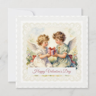 Cartes Pour Fêtes Annuelles Le Cadeau des Anges – Saint-Valentin de style vict