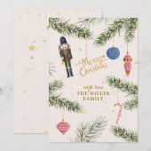 Cartes Pour Fêtes Annuelles Le Casse-Noix, rose (Devant / Derrière)