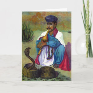 Cartes Pour Fêtes Annuelles Le charmeur de serpent