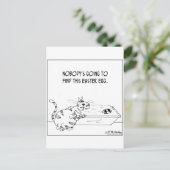 Cartes Pour Fêtes Annuelles Le chat cache l'oeuf de Pâques (Debout devant)