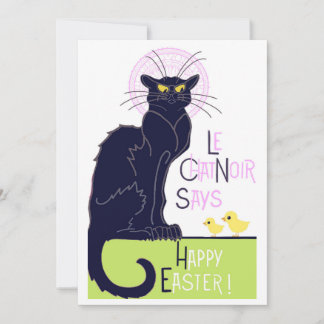 Cartes Pour Fêtes Annuelles Le Chat Noir dit Joyeuses Pâques