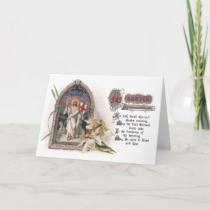 Cartes Pour Fêtes Annuelles Le Christ dans la fenêtre de l'église de Pâques av