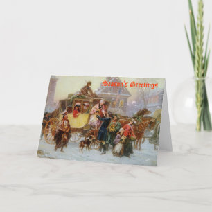 Cartes Pour Fêtes Annuelles Le coach de Noël