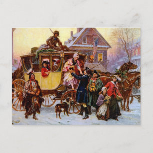 Cartes Pour Fêtes Annuelles Le coach de Noël